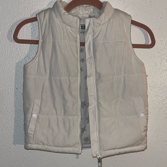 Carter's Jackets & Coats Carters White Puffer Vest Size 6 Poshmark
